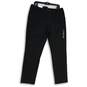 NWT Tommy Hilfiger Womens Black Flat Front Slash Pocket Chino Pants Size 16 image number 1