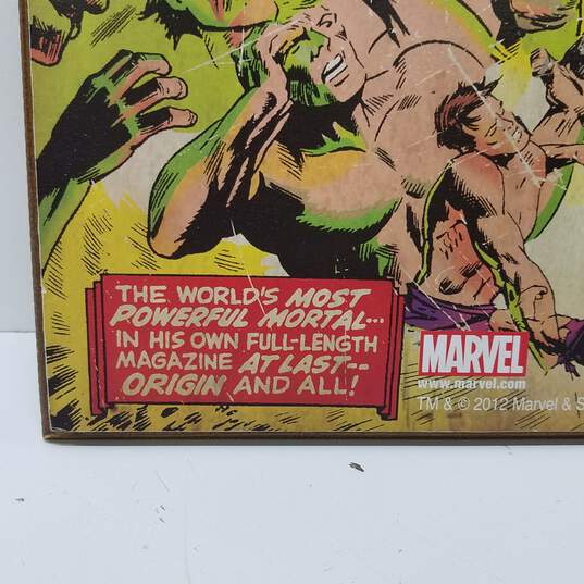 2012 Wood Oversize Picture replica of Mavel Incredible Hulk #102 Cover image number 4