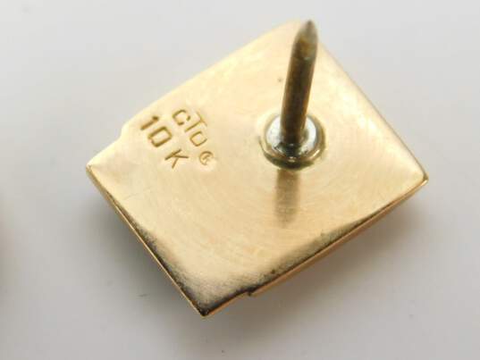10K Gold B 15 Years Service Rectangle Pin 2.2g image number 3