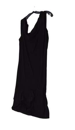 Womens Black Scoop Neck Wide Strap Sleeveless Tank Dress Size Medium alternative image