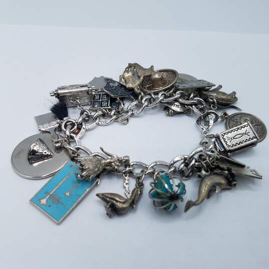 Full Charm Bracelet / Silver Charm Bracelet / Vintage Charm Bracelet / Vintage Charms / Silver Charms / Multiple Charm Bracelet