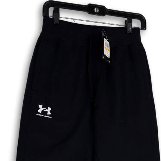 NWT Mens Black Pockets Drawstring Elastic Waist Pull-On Jogger Pants Size S image number 3