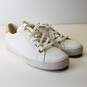 Michael Kors Irving Optic White Gold Leather Lace Up Sneakers Shoes Women's Size 6 M image number 3