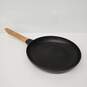 Staub Ceramic Cast Iron 11 Inch Frying Pan with Wooden Handle image number 1
