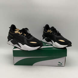 NIB Mens RS-X Trophy 369451-01 Black Lace-Up Low Top Running Shoes Sz 10.5