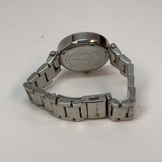 Designer Michael Kors Mini Parker MK-5615 Silver-Tone Analog Wristwatch image number 4