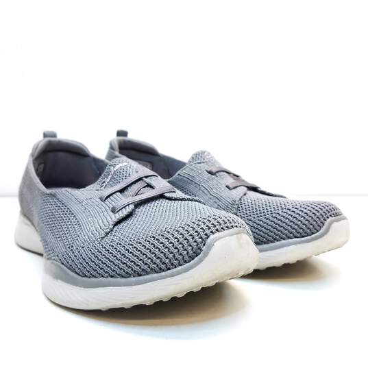 Skechers Air-Cooled Memory Foam Gray Knit Slip On Sneakers Women's Size 7.5 image number 3