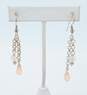 Romantic 925 Sterling Silver Pink & Purple Crystal Bead Necklace Drop Earrings Bracelet & Rings 16.5g image number 3