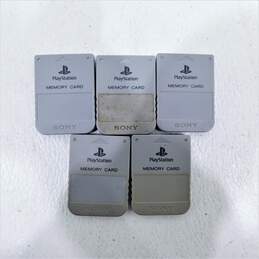 Lot of 5 PS1 Memory Cards