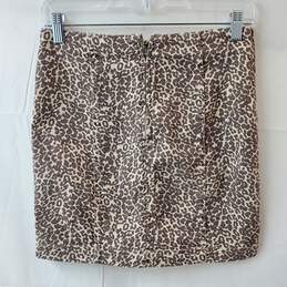 Free People Brown Leopard Print Skirt Size 4 alternative image