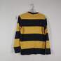 Mens Striped Long Sleeve Round Neck Casual Pullover T-Shirt Size XS image number 2