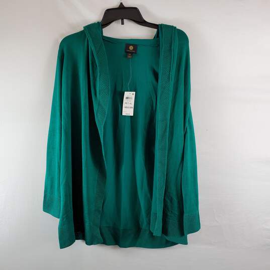 JM Collection Women Green Cardigan PXL NWT image number 1