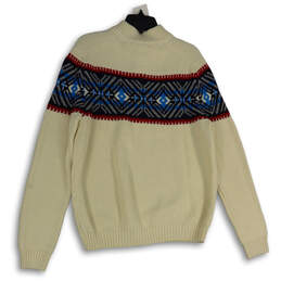 NWT Mens Multicolor Fair Isle Mock Neck Long Sleeve Pullover Sweater Size L alternative image