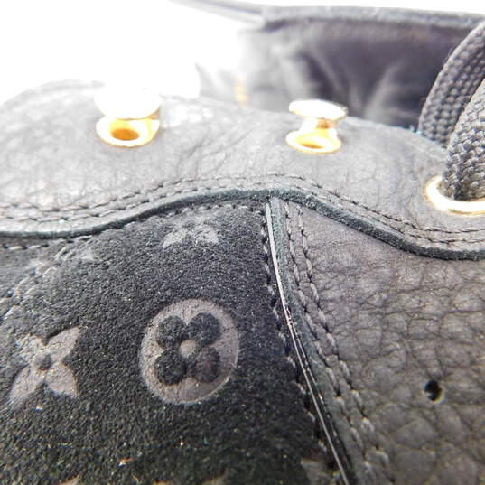 Louis Vuitton Kids Brown Suede Trimmed Monogram Sneakers NEW! VERY