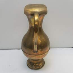 Brass 13 inch High  Gold Tone  Table Top  Urn Pitcher / Vase alternative image