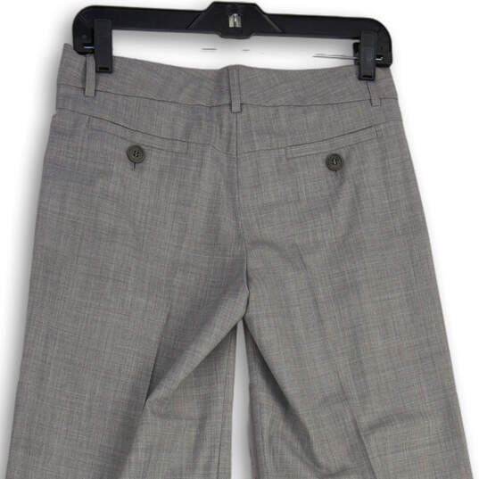 NWT Womens Gray Flat Front Slash Pocket Flared Leg Trouser Pants Size 2 image number 4