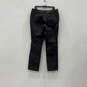 Mens Black Pockets Flat Front Straight Leg Motorcycle Pants Size 34 image number 2