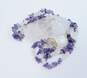 Vintage Dauplaise Amethyst & Glass Beads Faux Pearl Seed Statement Necklace 75.1g image number 3