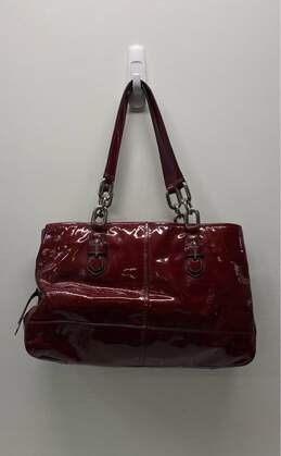 COACH 17855 Chelsea Burgundy Patent Leather Tote Bag alternative image