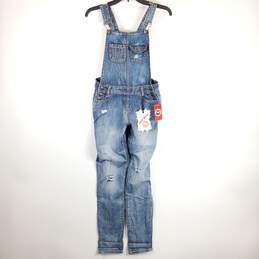 Hot Kiss Women Blue Washed Denim Overall Sz 5 NWT