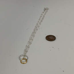 Designer Silpada Sterling Silver Chain Double Strand Ring Pendant Necklace alternative image