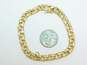 Vintage 14K Yellow Gold Double Curb Chain Bracelet 12.4g image number 2
