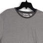 Mens Gray Pinstripe Crew Neck Short Sleeve Pullover T-Shirt Size XXL image number 3