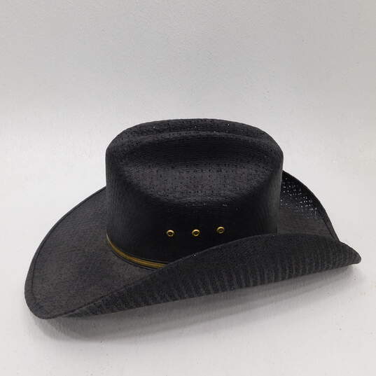 Western Express Black Straw Western Cowboy Hat Size S/M image number 3