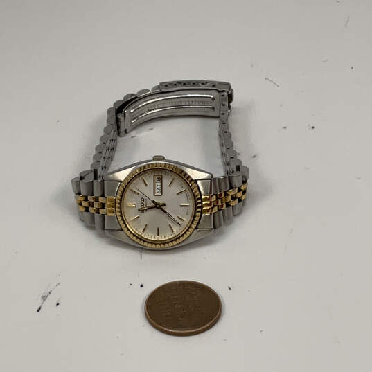 Designer Seiko Two-Tone White Dial Stainless Steel Analog Wristwatch image number 3