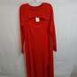 Women's orange red ribbed knit cutout maxi dress 18/20 plus image number 1