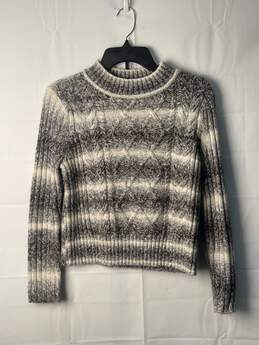 Tommy Hilfiger Women Gray Shades Mid Drift Sweater Size XS