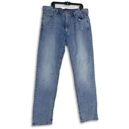 Levi Strauss & Co. Mens Blue 5-Pocket Design Straight Leg Jeans Size W40 L38