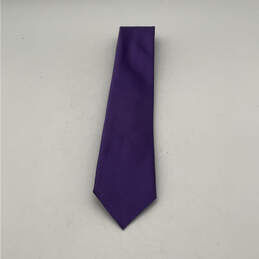 NWT Mens Purple Silk Striped Adjustable Classic Pointed Designer Neck Tie