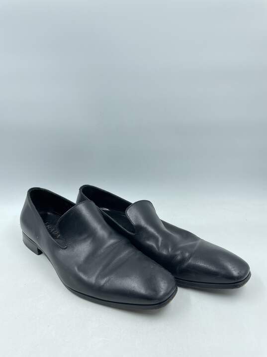 Authentic Prada Black Leather Loafers M 9.5 image number 3