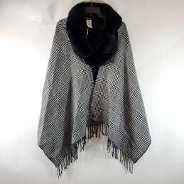 Ralph Lauren Women Houndstooth Poncho Cape One Size NWT