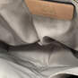 Womens Beige Leather Monogram Adjustable Strap Pockets Zipper Crossbody Bag image number 4