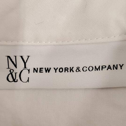 New York & Company Women White Dress L NWT image number 3