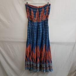 Anthropologie Nora strapless metallic thread maxi dress 12 petite nwt