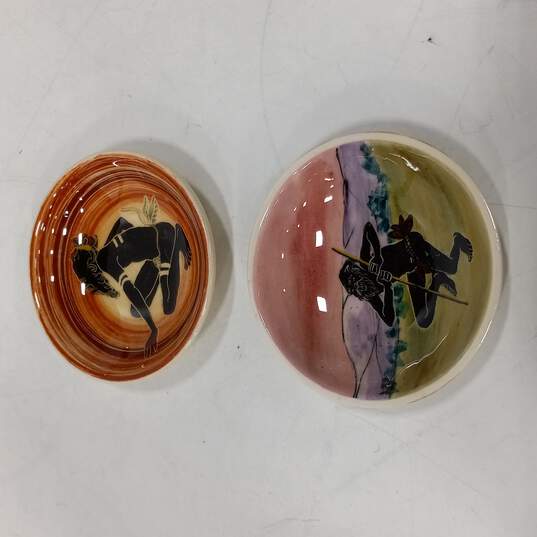 Pair of 2 Ceramic Saucers image number 1