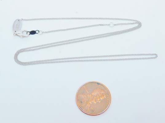 14k White Gold Delicate Chain Necklace 2.1g image number 6