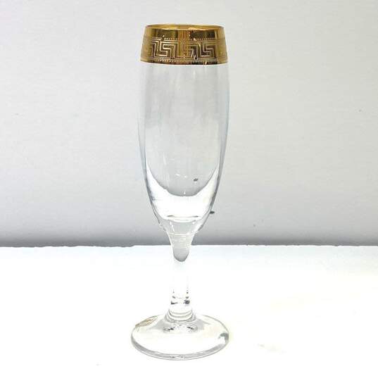 Set of 6 i Preziosi by C.F. Design Gold Rim Champagne Flutes in a Case image number 3