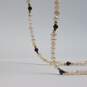 14k Gold FW Pearl Hematite Beaded Necklace 10.5g image number 7