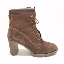 Timberland Allington Brown Nubuck Heeled Boots Women's Size 10M