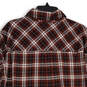 NWT Womens Burgundy Orange Plaid Long Sleeve Button-Up Shirt Size 22/24 image number 4
