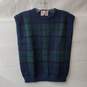 Vintage Pendleton Wool Tartan Plaid Sweater Vest Blue & Green Size S image number 1