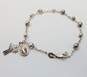 Sterling Silver Ball Bead & Chain Bracelets 16.3g image number 4