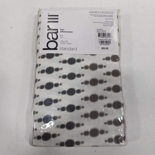 Bar III IKAT Dot Pattern Ultra Soft Cotton Two Pillowcases Size Standard image number 2