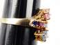 10K Yellow Gold Spinel Sapphire & Topaz Ring 4.1g image number 4