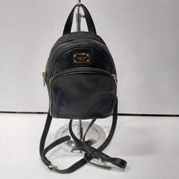 Michael Kors Black Pebbled Leather Mini Backpack Purse