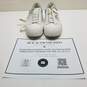 AUTHENTICATED Alexander McQueen White Leather Glitter Embellished Sneakers Size 36.5 image number 1